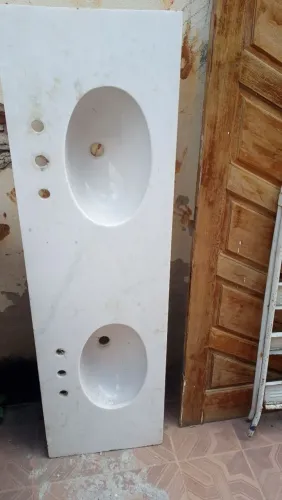Vendo Pia de Mármore Branca cuba dupla 