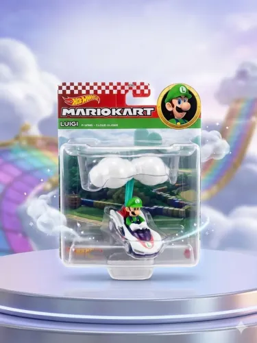 Hotwheels edição mario kart Personagem luigi