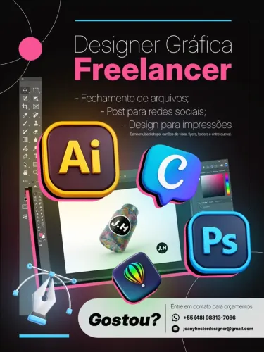 Freelance em design gráfico