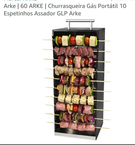 Churrasqueira arkena gás 10 espetinhos