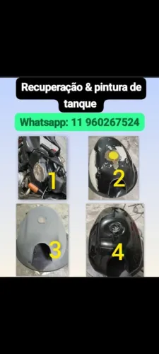 Restauração e pintura de tanque de moto