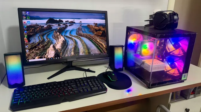 PC Gamer NOVO Completo RX 580 8GB + 16GB RAM + Monitor 23? + SSD | GTA V - CS2 - Fortnite