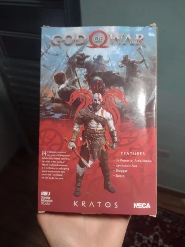 CAIXA NECA Toys PS Game God of War (2018) - Figura de Ação Kratos em Escala de 7