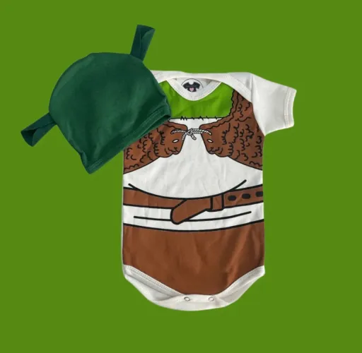 Roupa Shrek mesversario bebê masculino