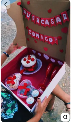 Festa na caixa para o dia dos namorados presentei quem vc ama