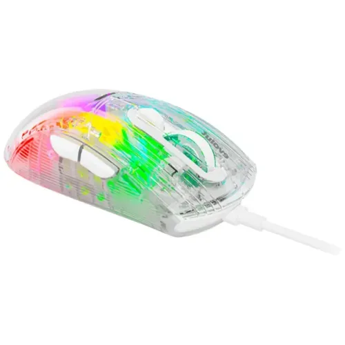 Mouse Gamer Evolut Lumini EG114, RGB, 7200 DPI, 6 Botões, Branco, EG114