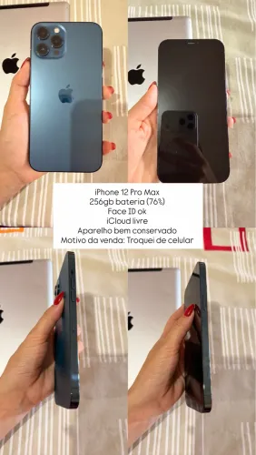 12 pro max 256gb - bem conservado