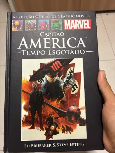Livro Graphic Novels Marvel - Capitão América Tempo Esgotado