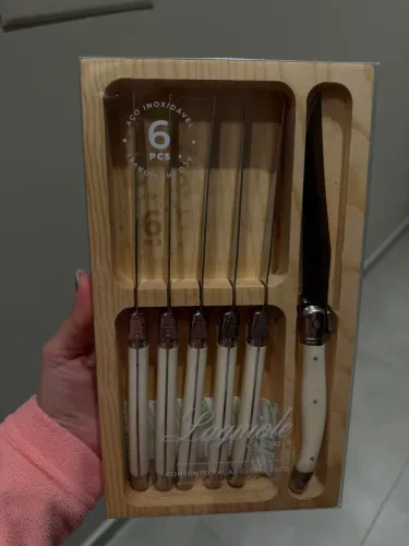Kit 6 facas de churrasco Laguiole Lacroix