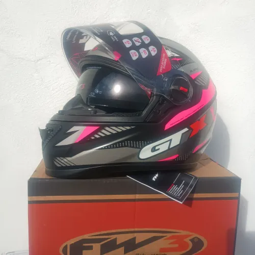 Capacete  feminino FW3 óculos interno 58