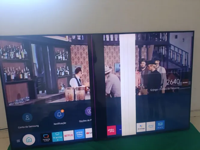 Tv Samsung 4k 55 un55au7700g com defeito na tela retirada de peças