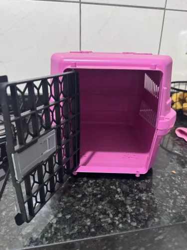 Caixa de Transporte Pet N1 Rosa (MecPet) - Usada apenas 1x?