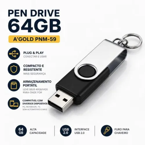Pen Drive A'Gold PNM-59 de 64 GB