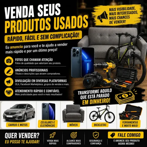 QUER VENDER SEUS PRODUTOS USADOS RÁPIDO?