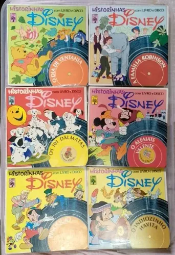 Historinhas Disney com Livro e Disco - Lote 5