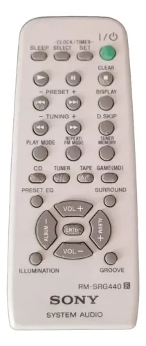 Controle Remoto Original Sony Mod. Rm - Srg440 # (Usado)