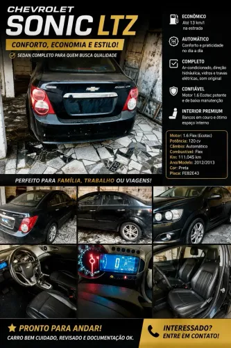 Chevrolet Sonic Sed. LTZ 1.6 16V Flexpower 4P Aut. 2012