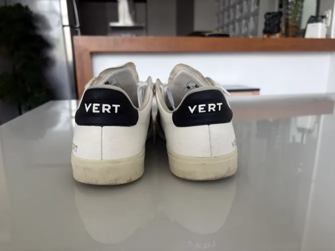 Tênis Vert V-10 Branco e Preto Masculino Tamanho 42