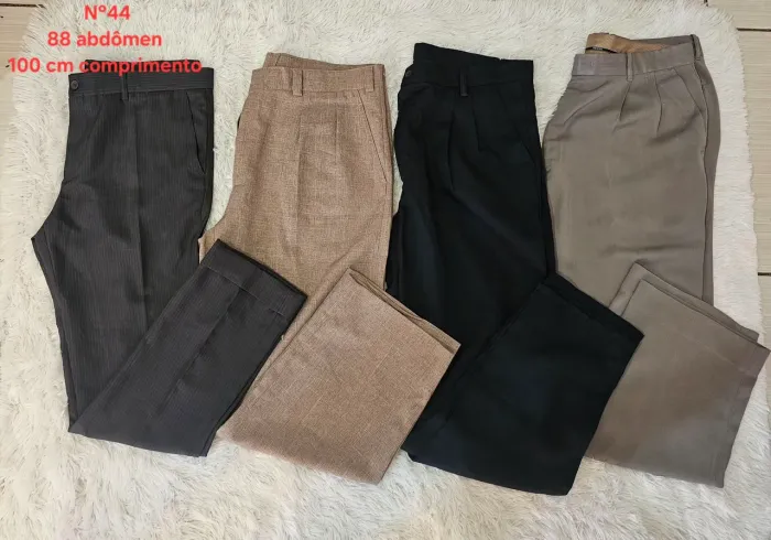 Kit 4 Calças Sociais Masculinas N° 44