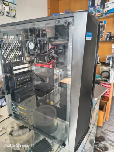 PC I7 3440, com placa B75, 12GB de RAM, SSD 240GB, Fonte B-SA550, WIN 11, Gabinete RGB