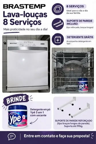 Lava louça Brastemp 8 serviços + Suporte de parede ambos em perfeito estado