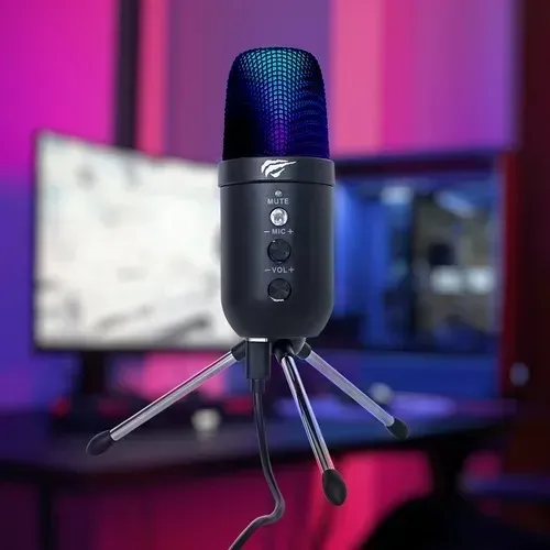 Microfone Gamer Usb Rgb Havit Gk51 *ENTREGA GRÁTIS*