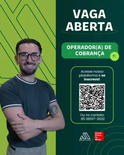 VAGA ABERTA | OPERADOR(A) DE COBRANÇA