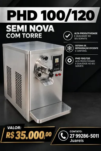 PHD - Produtora de Sorvete 100/120 Litros por Hora