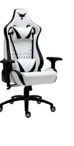Cadeira gaming raven chair arm black and white 