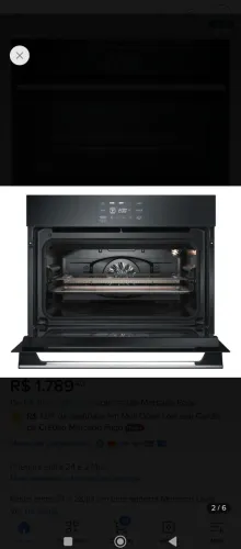 Vendo forno de embutir Eletrolux 50l oe5ea novo nunca usado com nota fiscal ZAP *