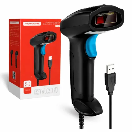 Leitor Código de Barras Tomate MDK-101 USB Laser 200 Scans PDV Plug Play pode retirar no l