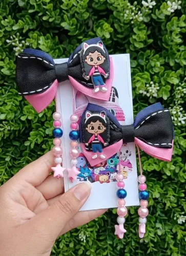 Laço de cabelo infantil casa Magica da Gaby