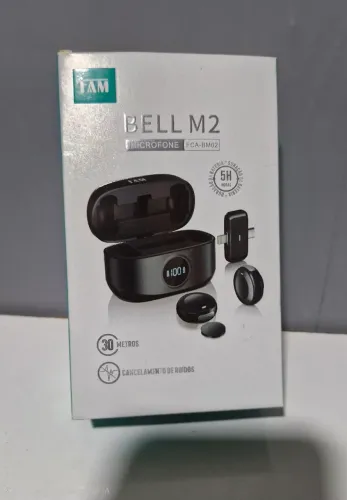 microfone de lapela Fam Bell M2,
