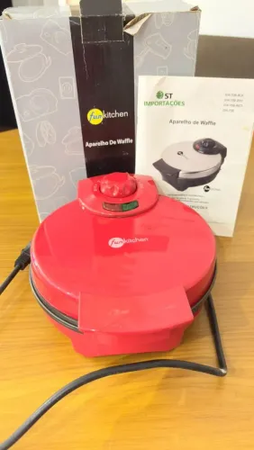Aparelho de waffle fun kitchen vermelho
