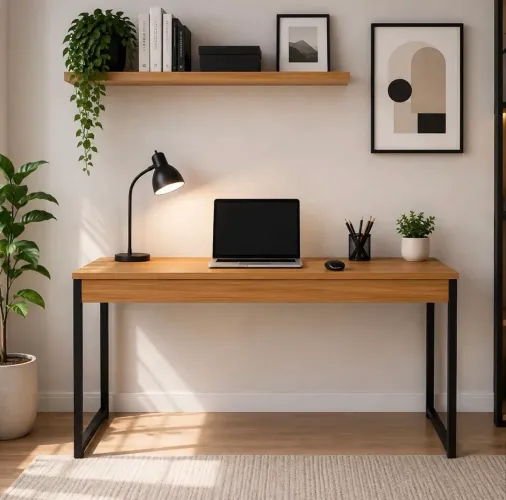 Mesa Escrivaninha Industrial Estilo Moderna - 110cm Nova Na Caixa