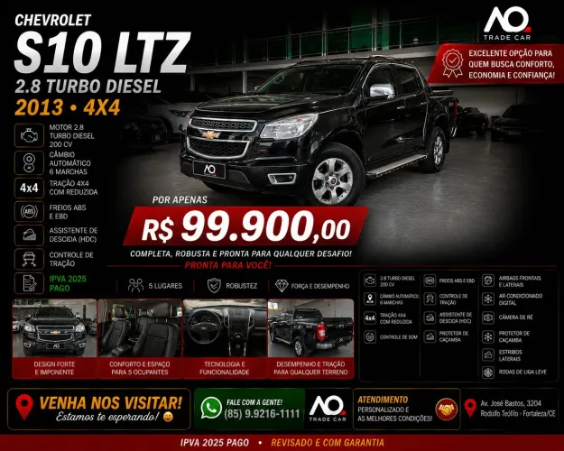 Chevrolet S10 Pick-up LTZ 2.8 TDI 4X4 CD Dies.aut 2013