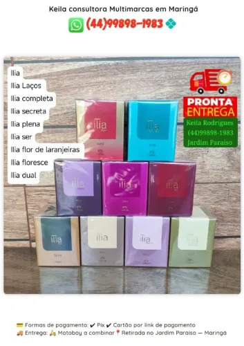 Perfume natura Ília pronta entrega 