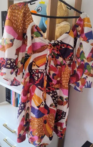 Vestido Curto - Estampa de Tucano