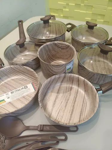 Conjunto de panelas com 10 peças Luxo