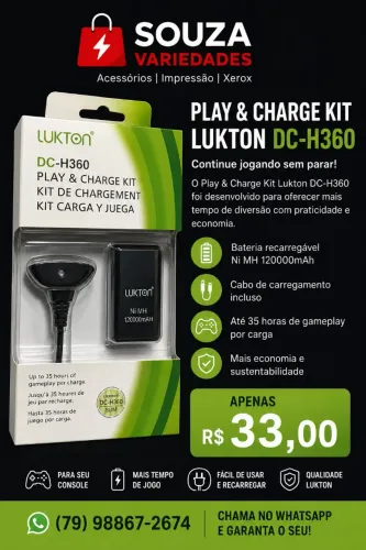 Carregador de controle para Xbox 360 