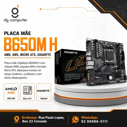 Placa Mãe AMD B650M H GIGABYTE 