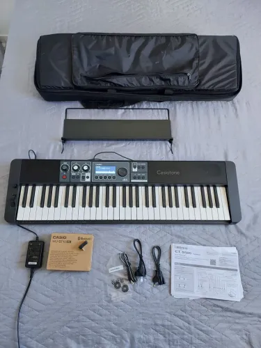 Teclado Casio CT-S500 com capa premium
