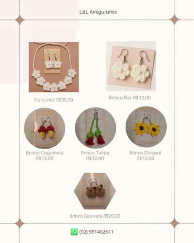 Jóias em crochê 