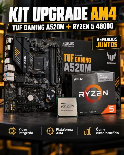 Placa mãe A520M + Processador 4600g