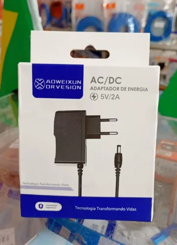 Fonte Adaptador de Energia AC/DC 5V 2A Plug P4 - Novo
