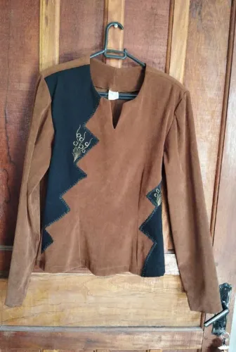 blusa de manga longa vintage