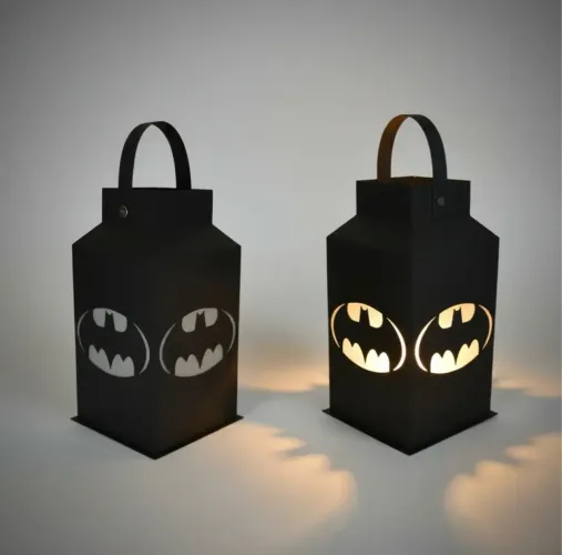 Lampião vela LED Batman decoração festa infantil