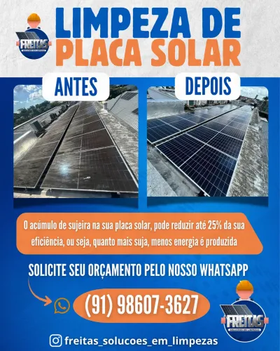 Limpeza placa solar