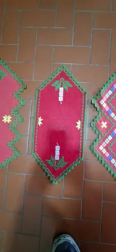Toalha de mesa, 5 unidades, Hardanger / Natalina