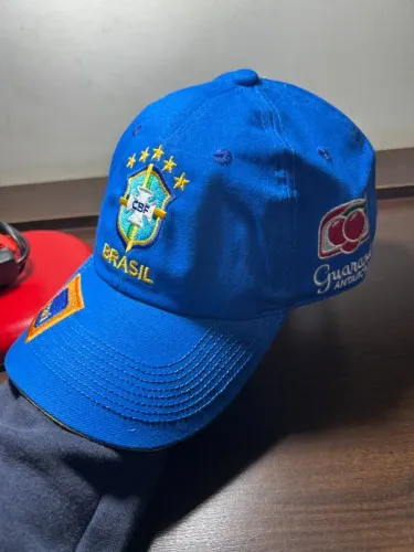 Boné Seleção Brasileira Bordado Azul